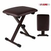 5 Core 5 Core Keyboard Bench - X Style Piano Stool Height Adjustable 16.3–19.6" w Comfortable Padded Seat KBB 02 BR